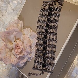 Braided Chain Bracelet Rhinestones